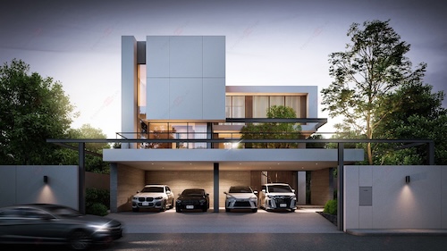 แบบบ้าน modern style, แบบบ้าน 3 ชั้น, แบบบ้านโมเดิร์น,ออกแบบบ้าน,