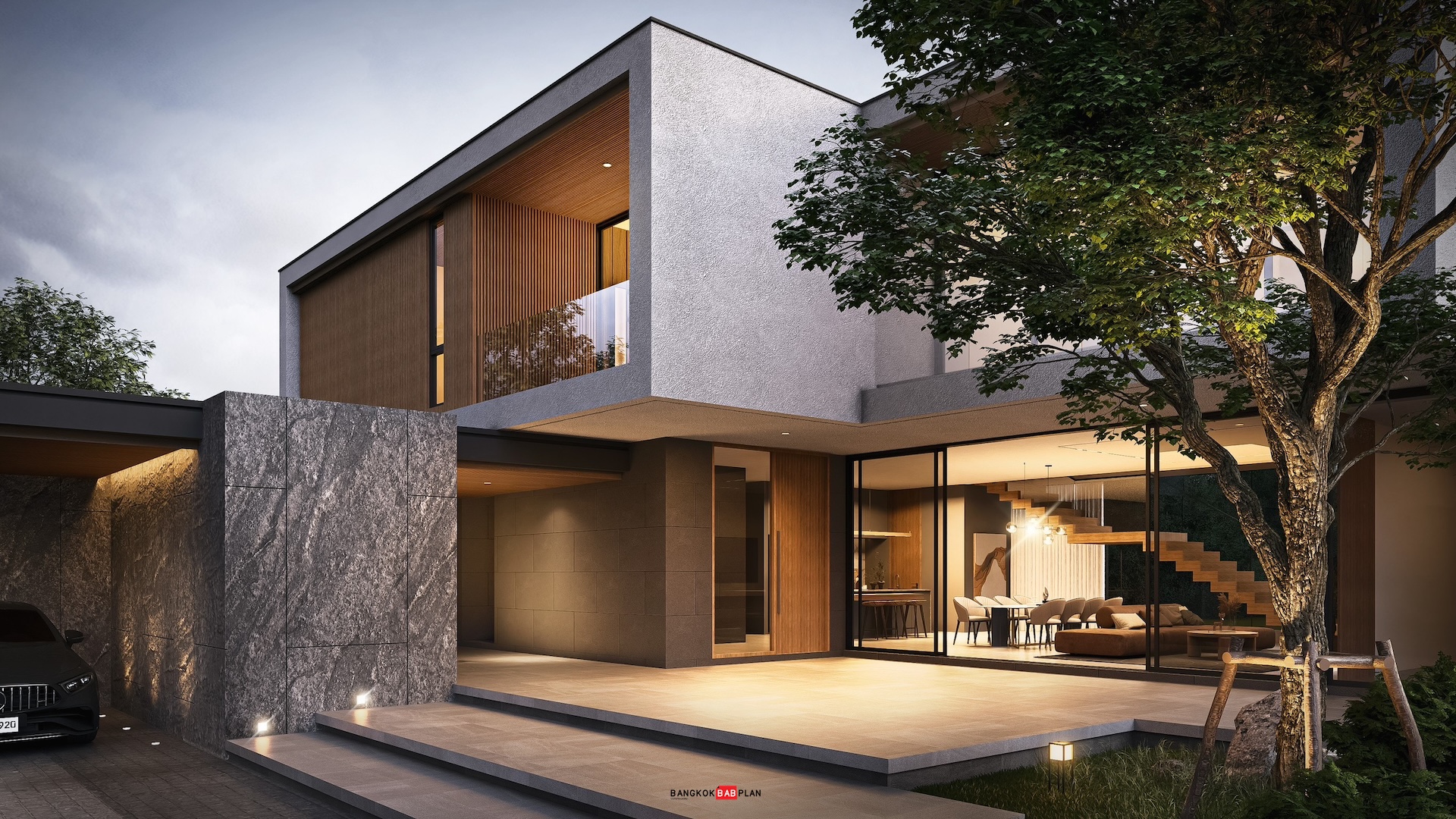 รับออกแบบ, แบบบ้าน ,modern style ,แบบบ้าน 2 ชั้น,BB-H2-58701.19